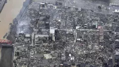 Fire, earthquake, Japan, Wajima