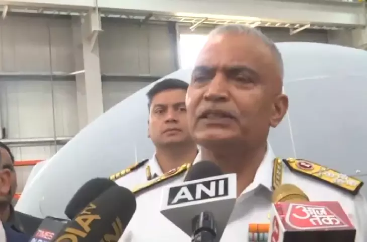 Navy chief unveils first indigenously manufactured UAV from Adani Defence & Aerospace