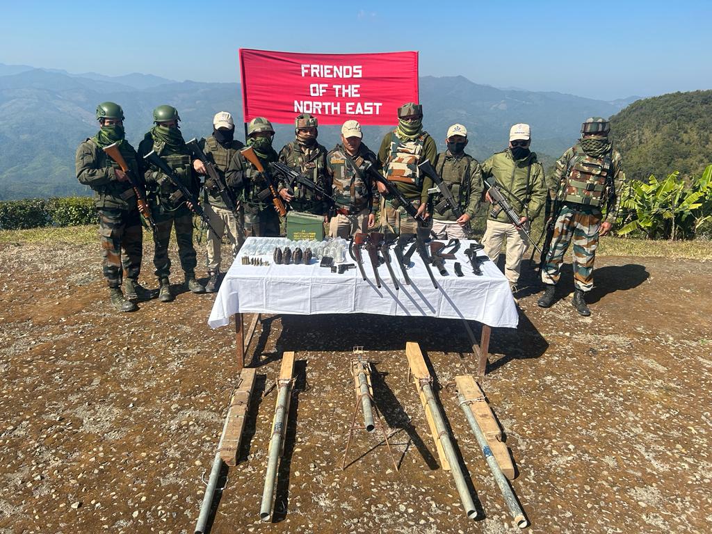 Arms and explosives seized in Manipur