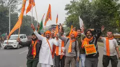 Ayodhya: Surge in demand for saffron flags with images of Lord Ram, Lord Hanuman, temple