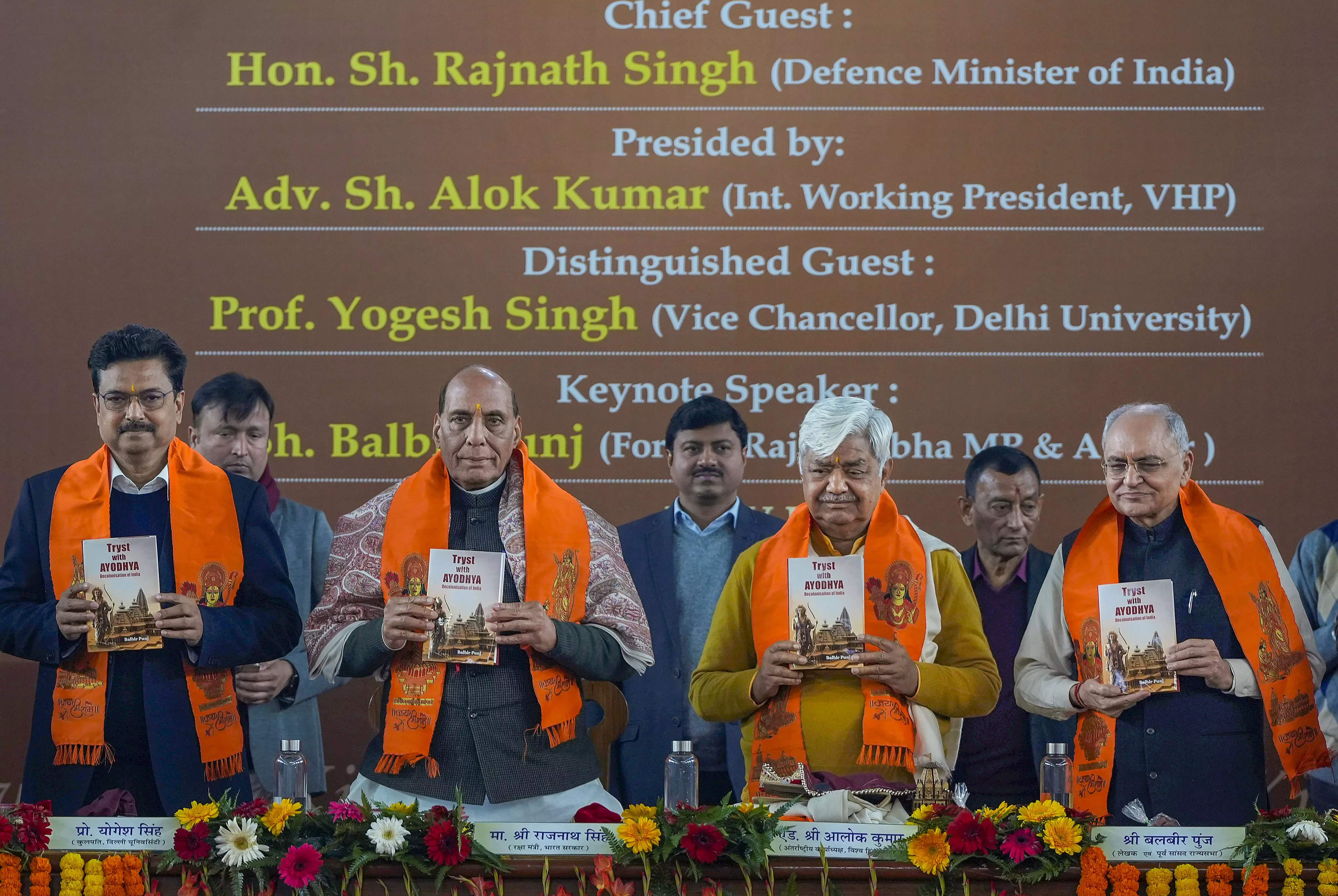 Tryst with Ayodhya: Decolonisation of India book, Rajnath Singh