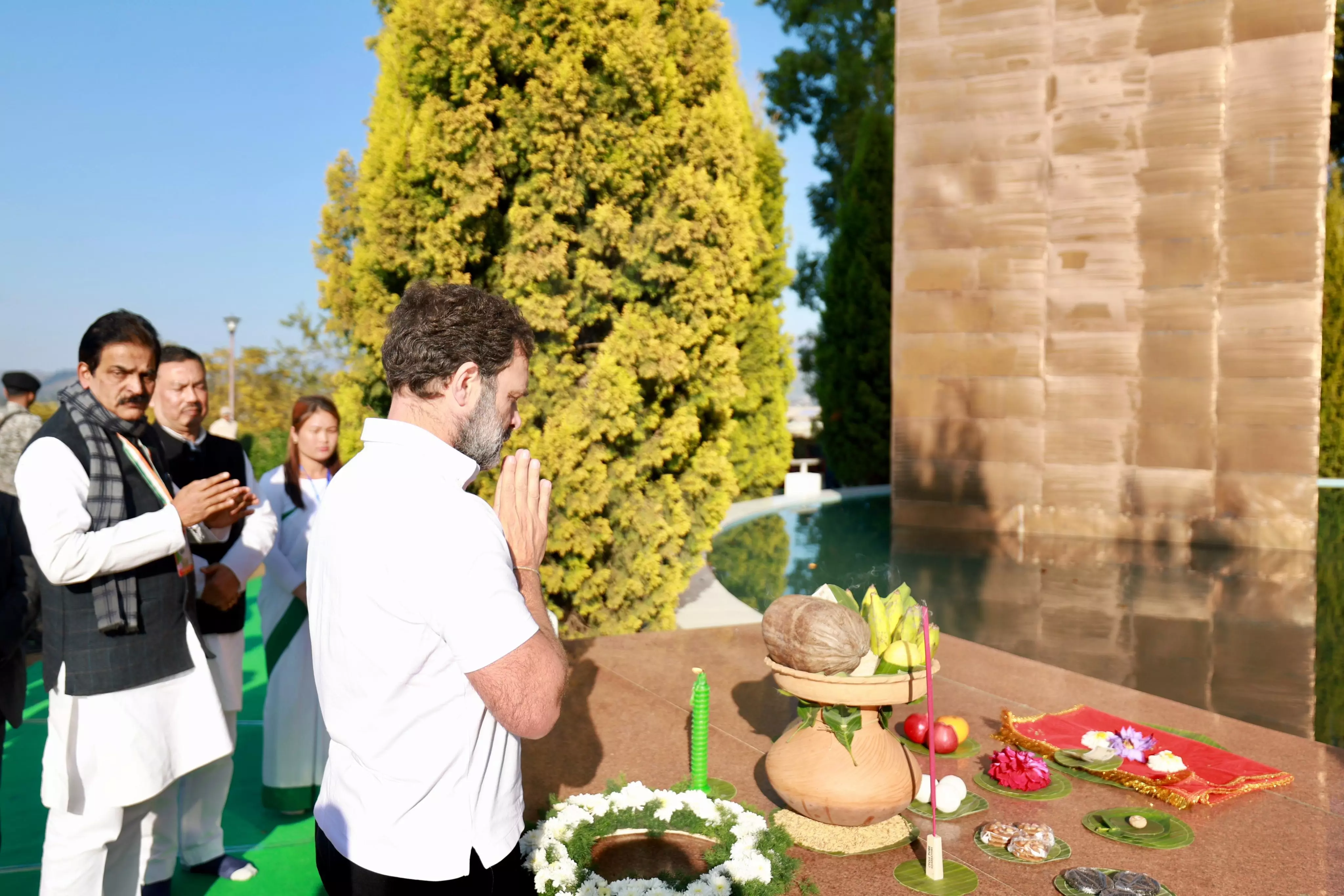 Rahul Gandhi pays homage at Khongjom War Memorial in Manipur