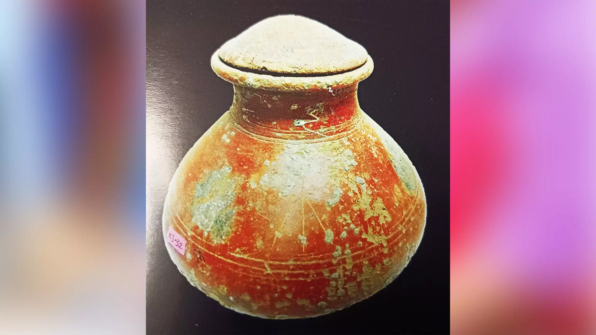 A graffiti-engraved pot  excavated from Tamil Nadus Perunthal.