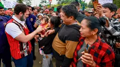 Women break queue to greet Rahul Gandhi while collecting forms