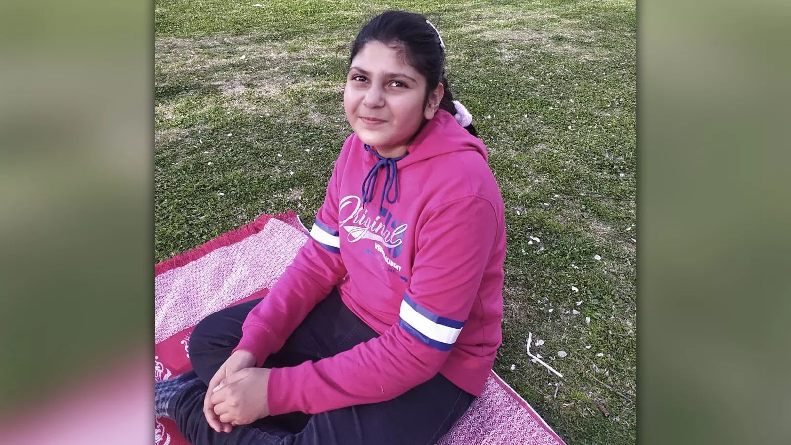 Syed Minha Muzaffar enjoying her time at a park.