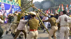 Congress workers clash with police as Bharat Jodo Nyay Yatra denied entry into Guwahati