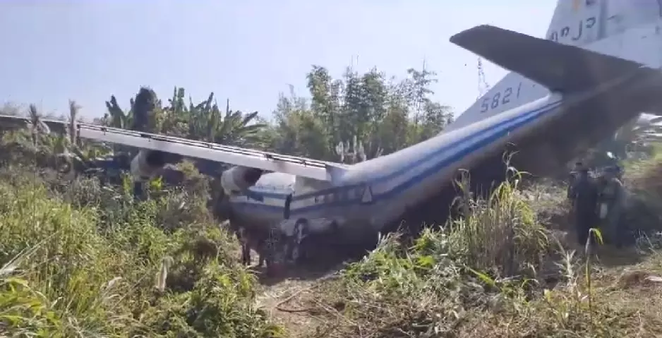 Myanmar military plane skids off runway in Mizoram airport, 6 injured