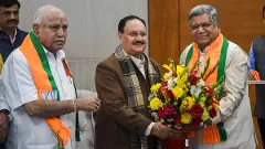 Jagadish Shettar, JP Nadda, BS Yediyurappa