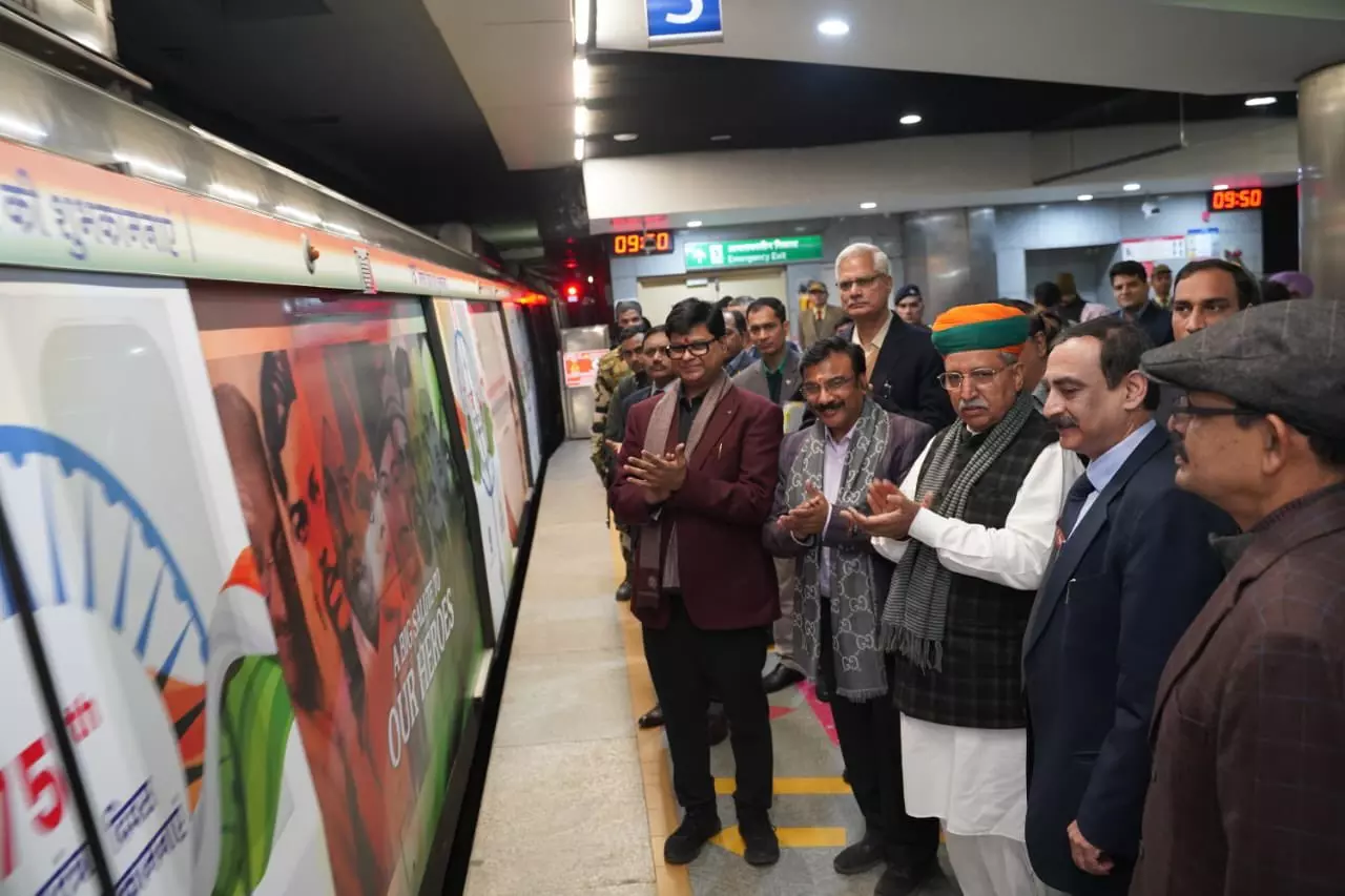 Delhi Metro unveils specially-wrapped train for 75th Republic Day