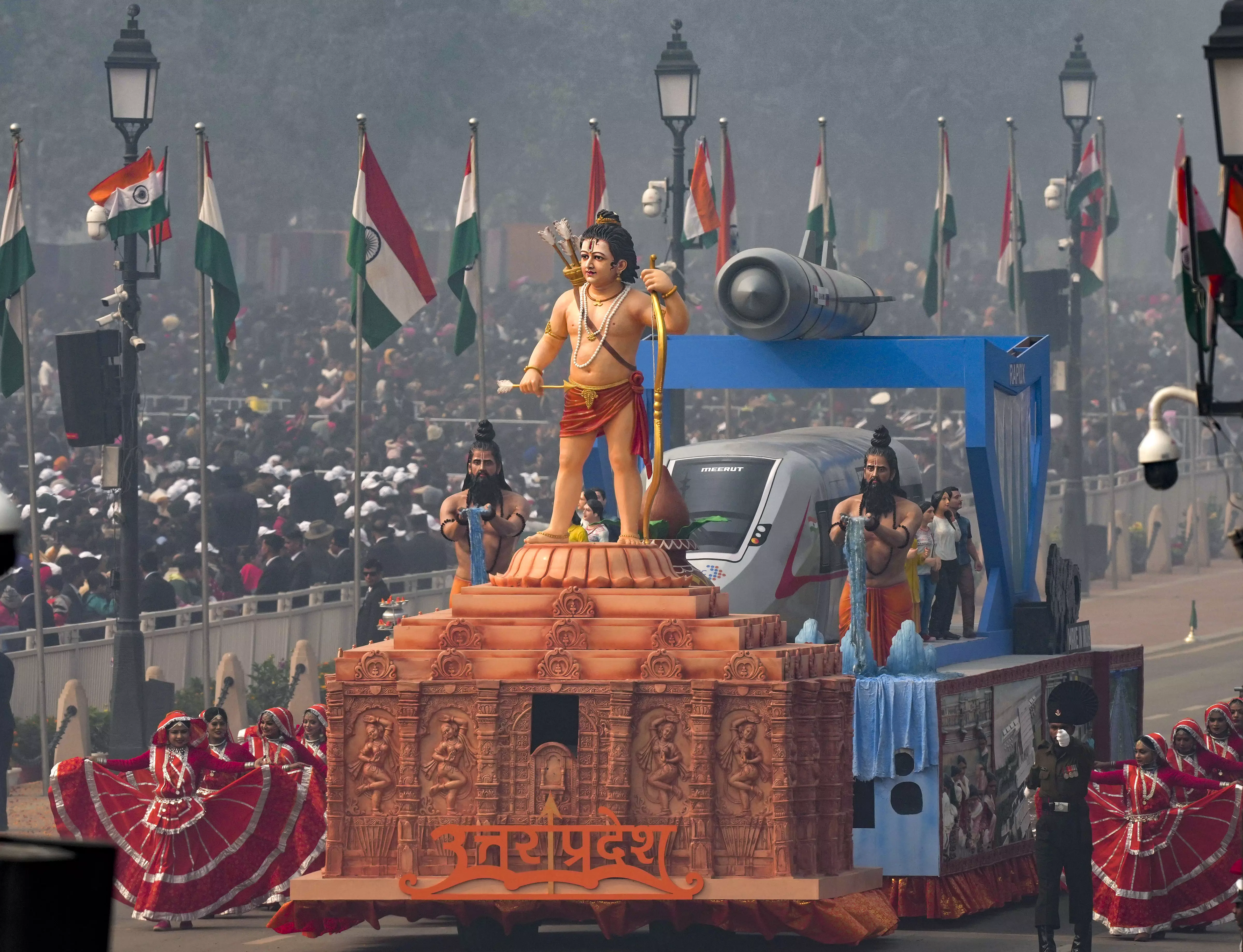 Uttar Pradesh tableau showcases Ram temple consecration on Republic Day