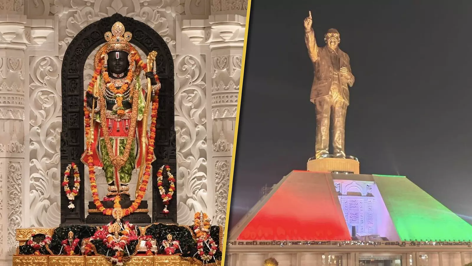 Ram Temple and Ambedkar statue