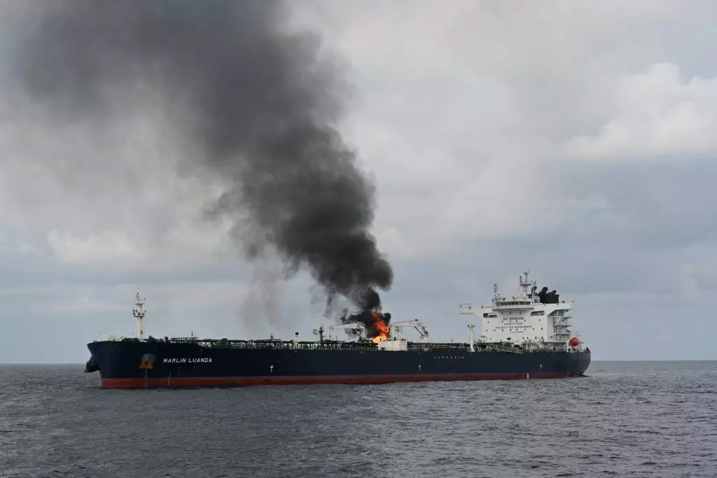 Gulf of Aden: British oil tanker catches fire in Houthi attack; Indian Navy responds