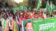 JMM takes out rally to object to EDs action against Jharkhand CM