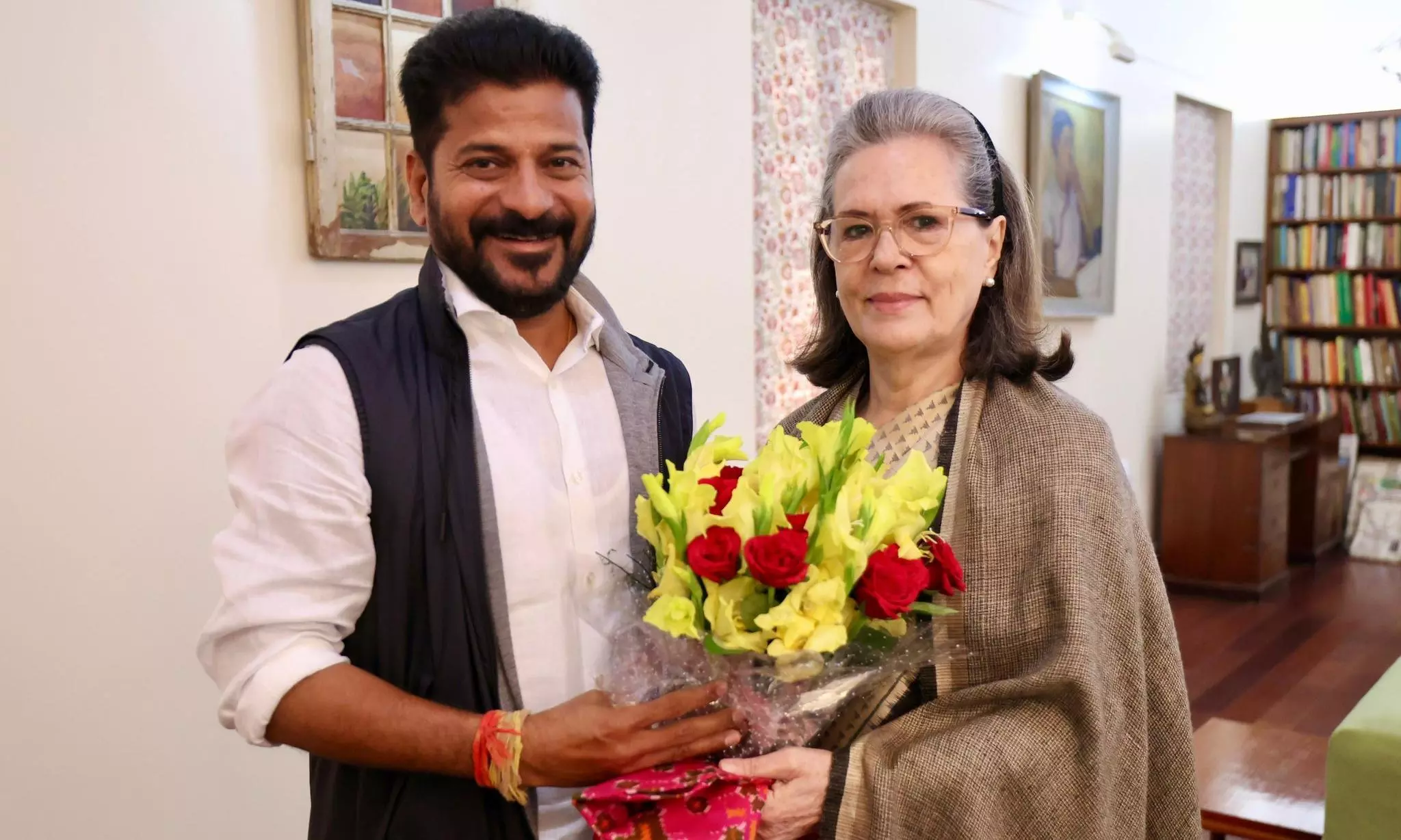 Revanth Reddy urges Sonia Gandhi to contest LS polls from Telangana