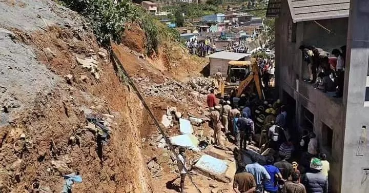 Ooty: Five workers feared dead as under-construction building caves in