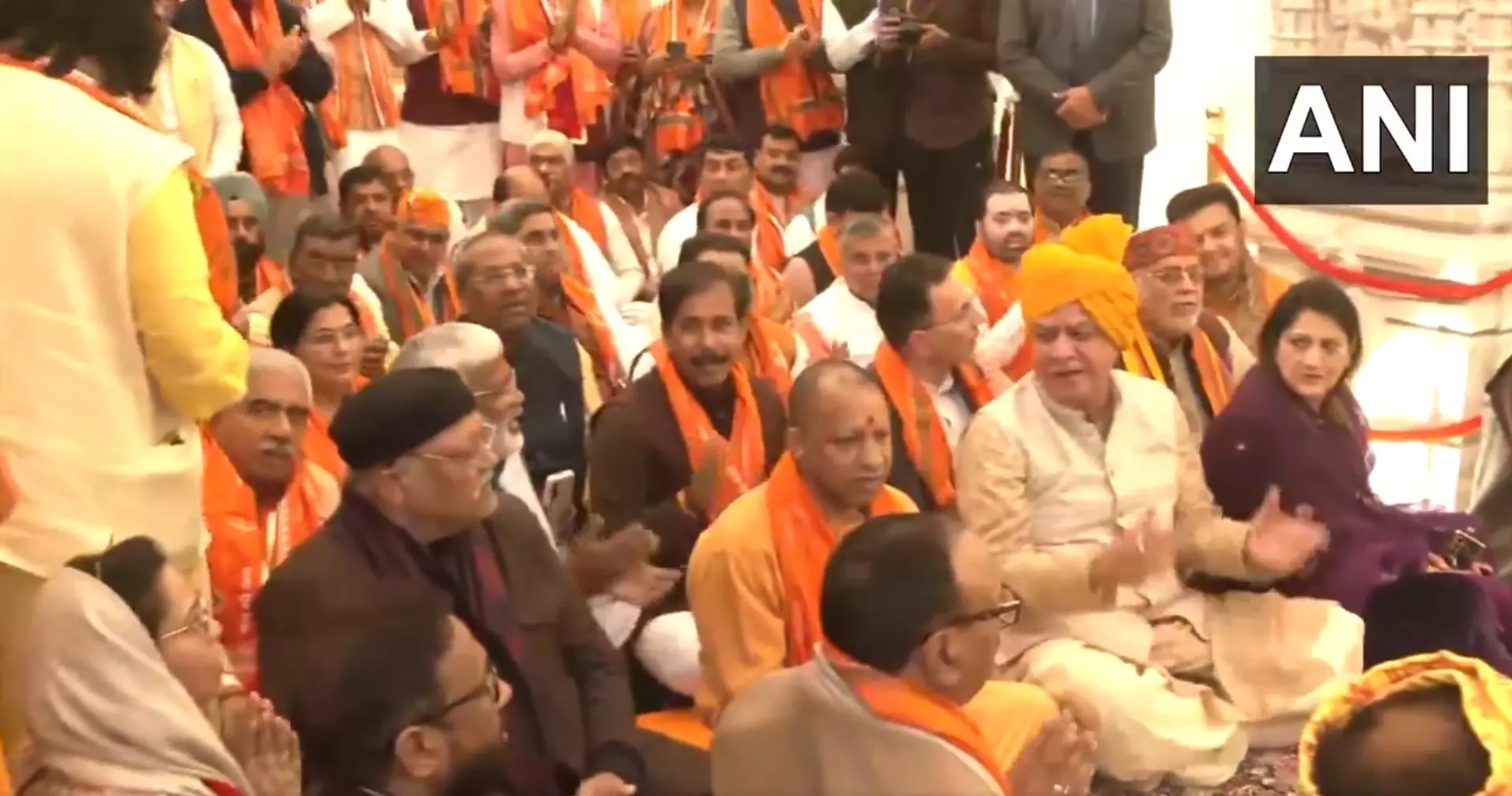 Ayodhya: UP MLAs, CM Adityanath pray at Ram temple; SP legislators stay away