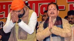 Bihar Deputy Chief Ministers Samrat Choudhary and Vijay Kumar Sinha