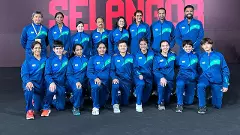 Indian womens team at Badminton Asia Team Championships