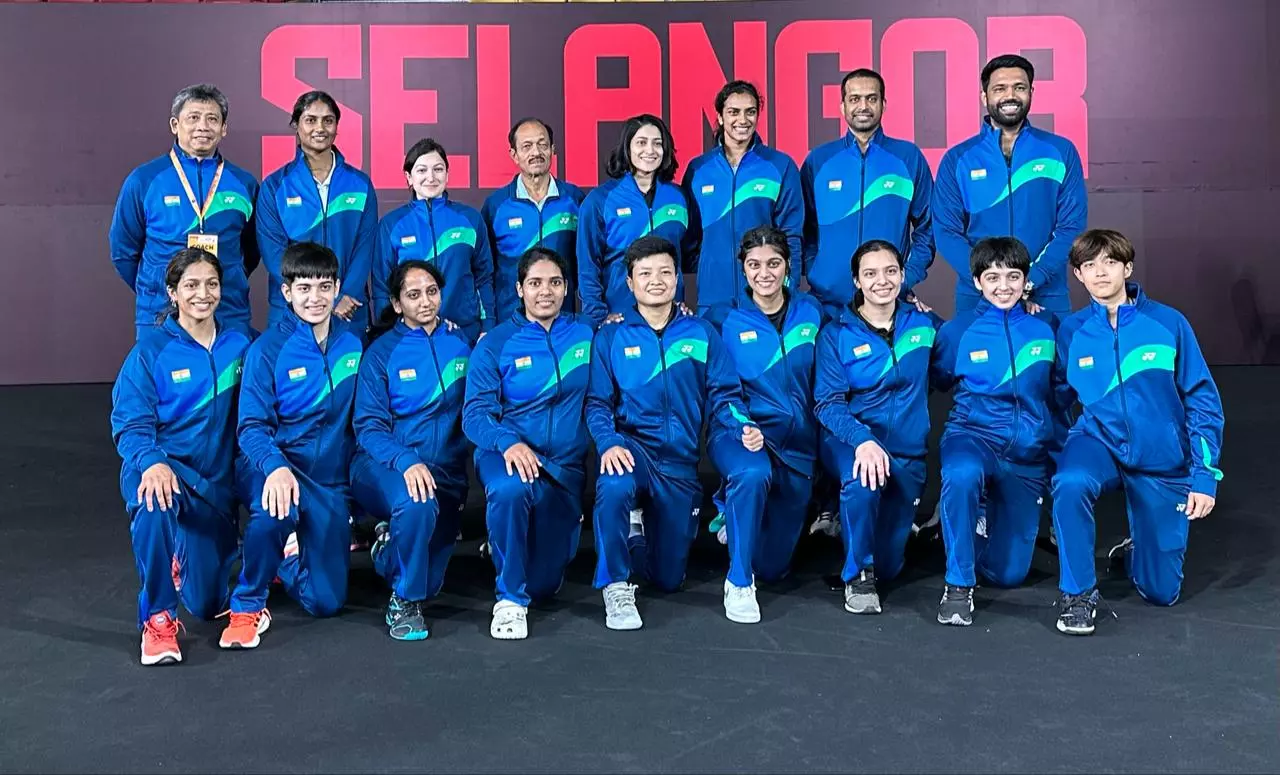 Indian womens team at Badminton Asia Team Championships