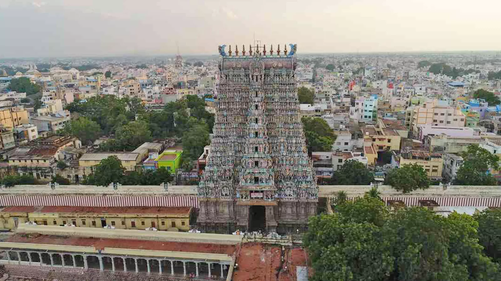 The Meenakshi Amman Temple in Madurai.