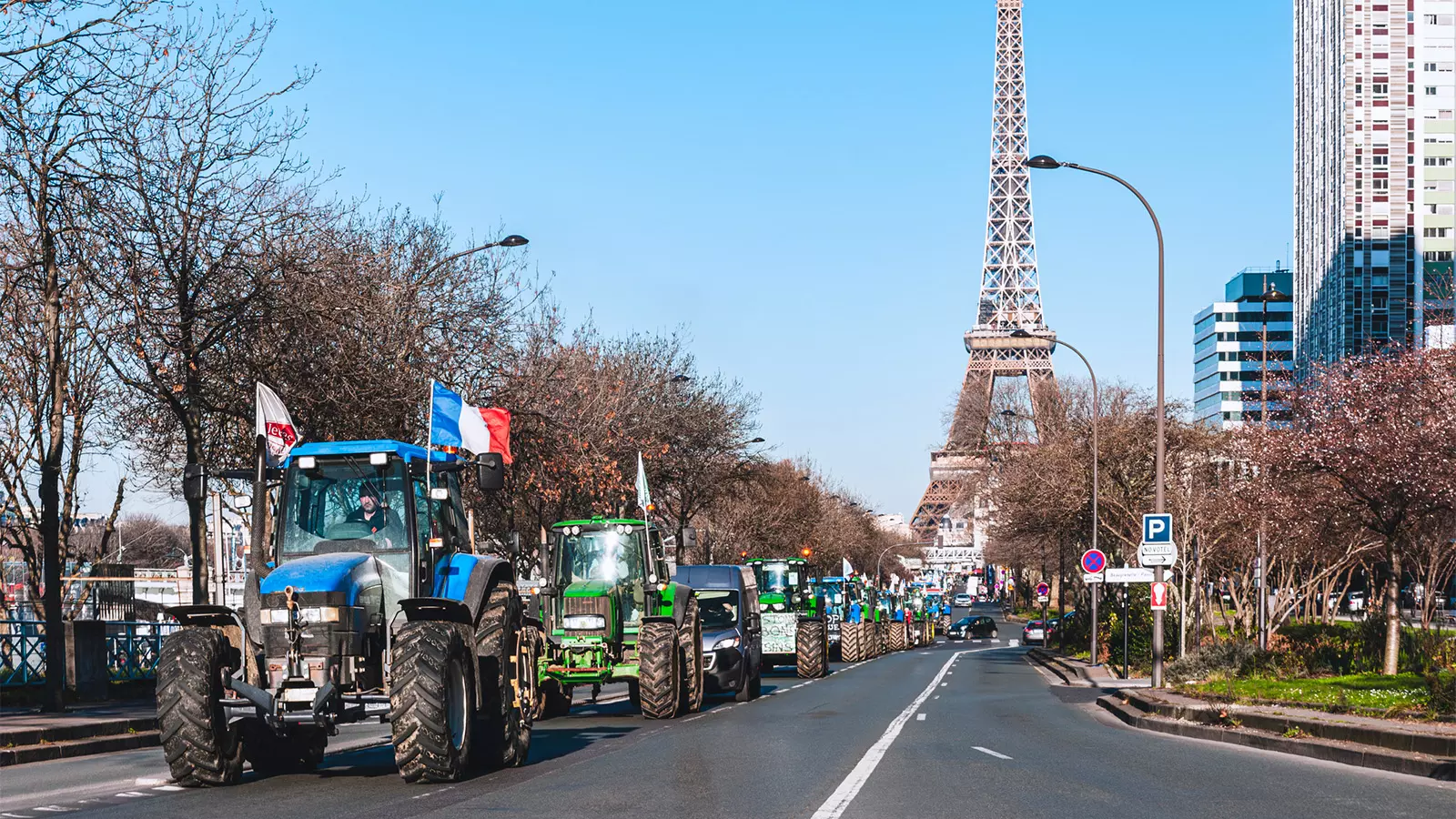 French farmers back in Paris with tractors for another protest