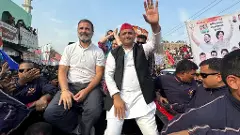 SP chief Akhilesh Yadav joins Bharat Jodo Nyay Yatra