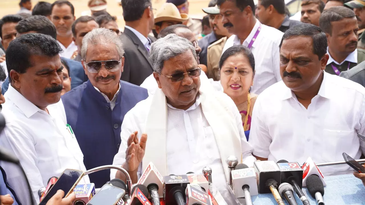 Karnataka Chief Minister Siddaramaiah at an event on Sunday (March 3), in Chikmagaluru. Image: X/@siddaramaiah