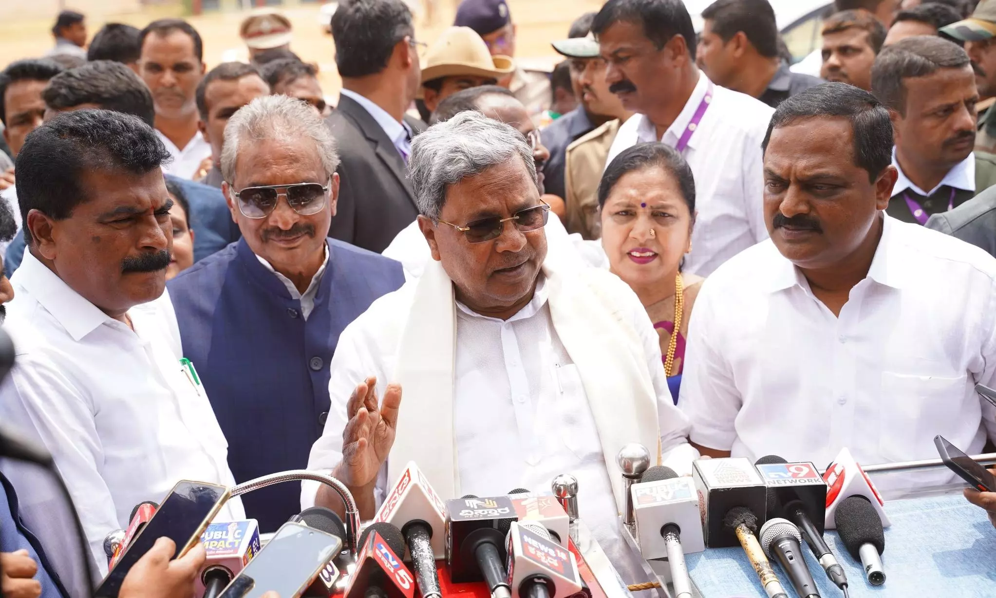 Karnataka Chief Minister Siddaramaiah at an event on Sunday (March 3), in Chikmagaluru. Image: X/@siddaramaiah