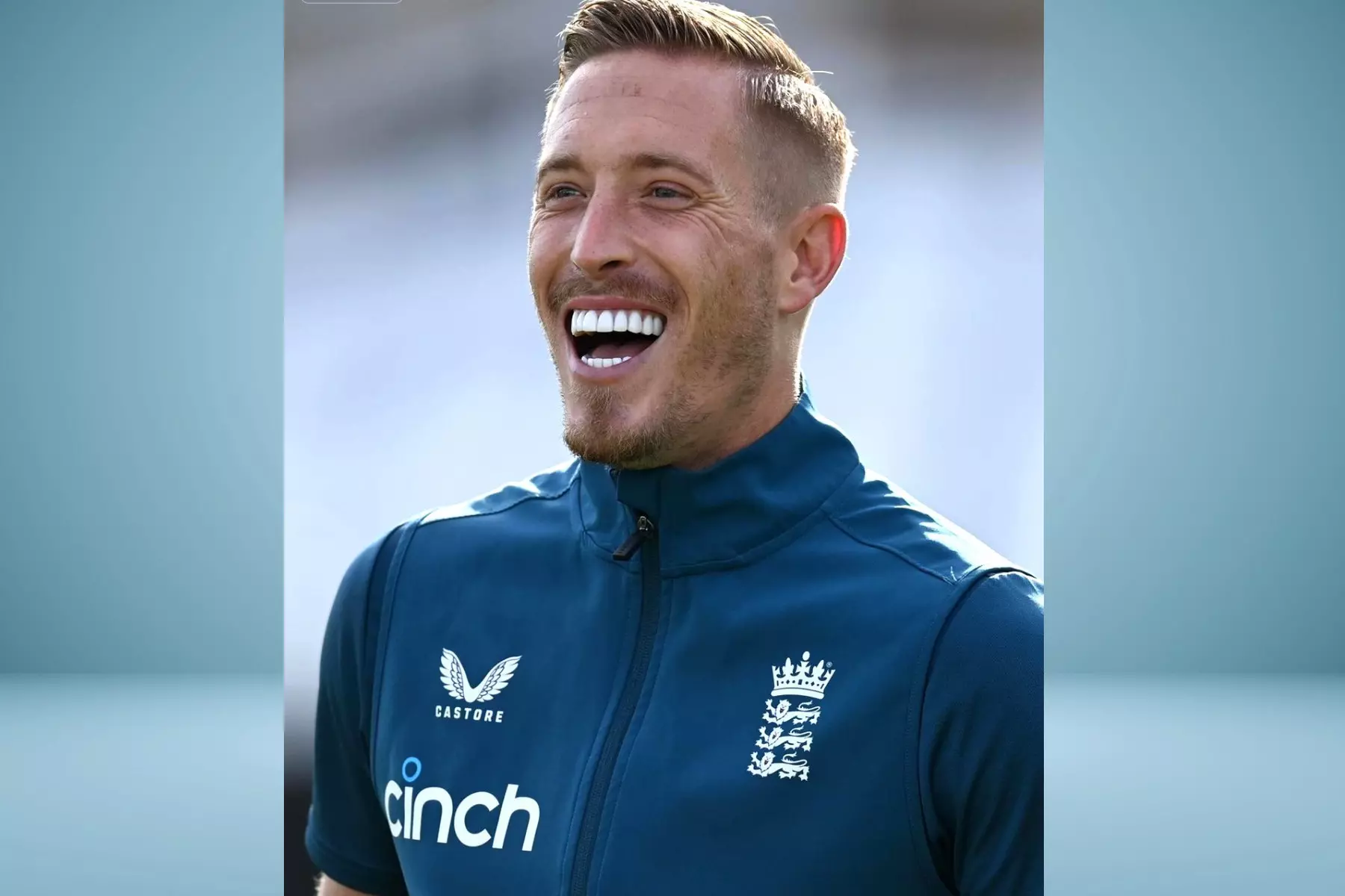England left-arm fast bowler Luke Wood
