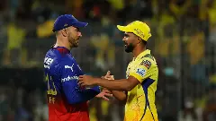 Ruturaj Gaikwad with RCB captain Du Plessis. Photo: IPL/Twitter