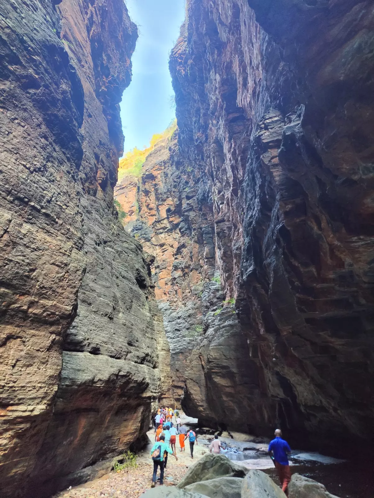 The 1-km walk through a vertical slit in the hills is one of the most exciting moments of the trail