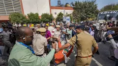AAP workers detained while moving towards PMs residence; BJP stages counter-protest