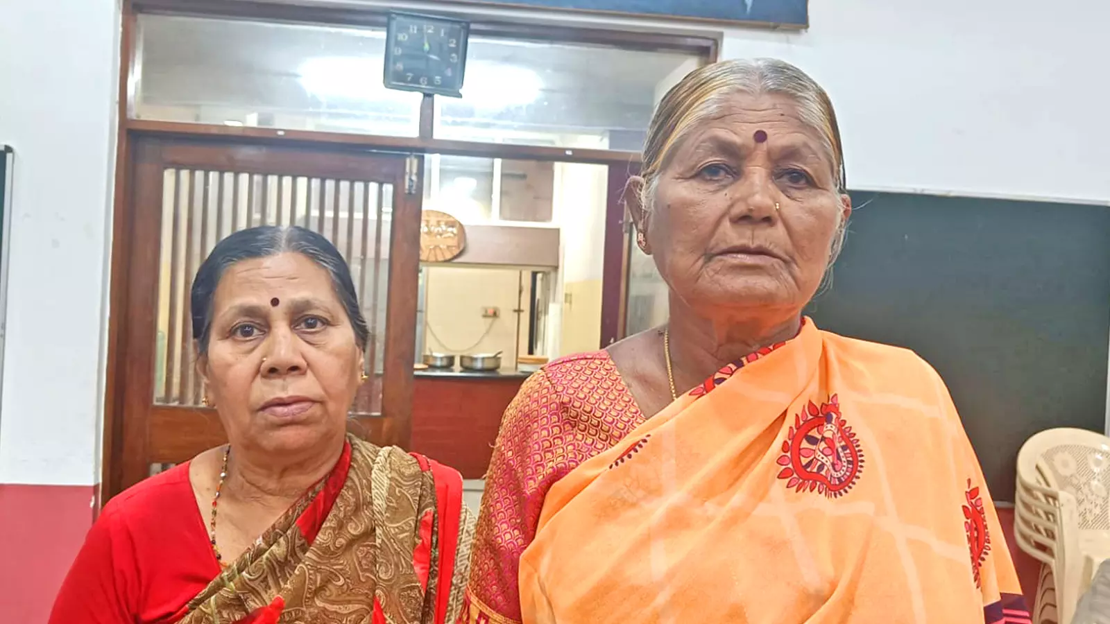 Gowramma (right) and Manju (left) say old age does not allow them to work.