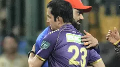 Royal Challengers Bengaluru’s Virat Kohli hugs Kolkata Knight Riders