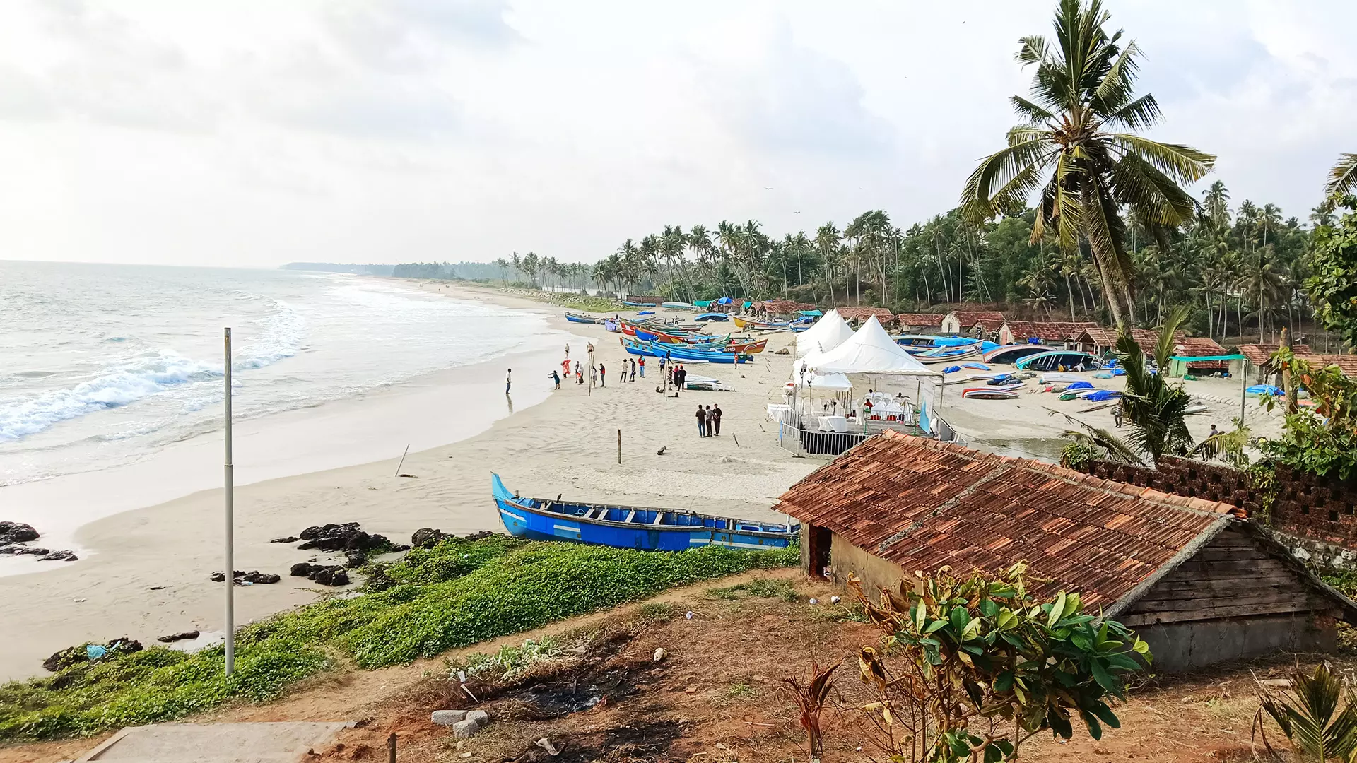 The Varkala-Edava beach in Kerala.