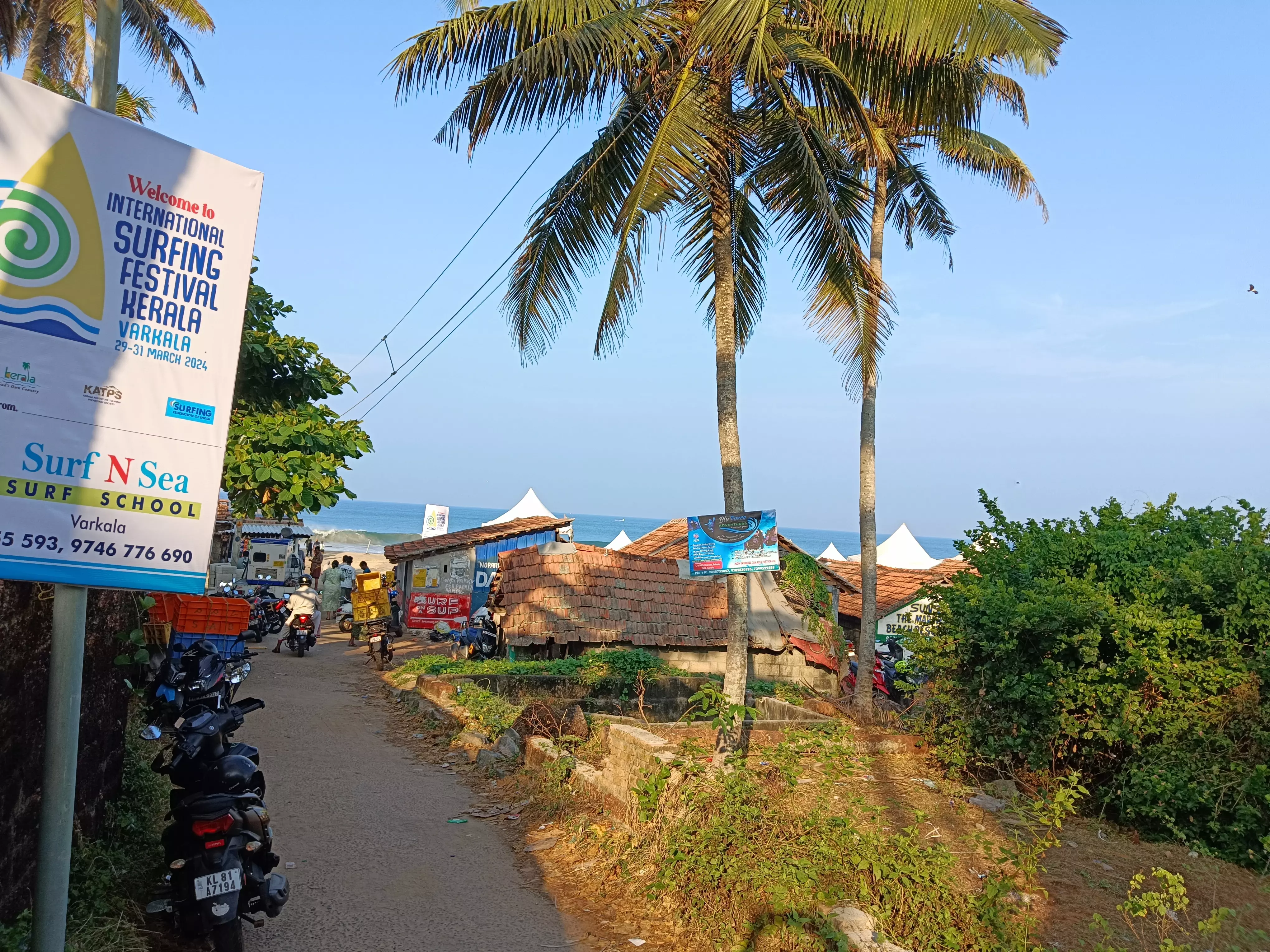 Hoardings of the International Surfing Festival.