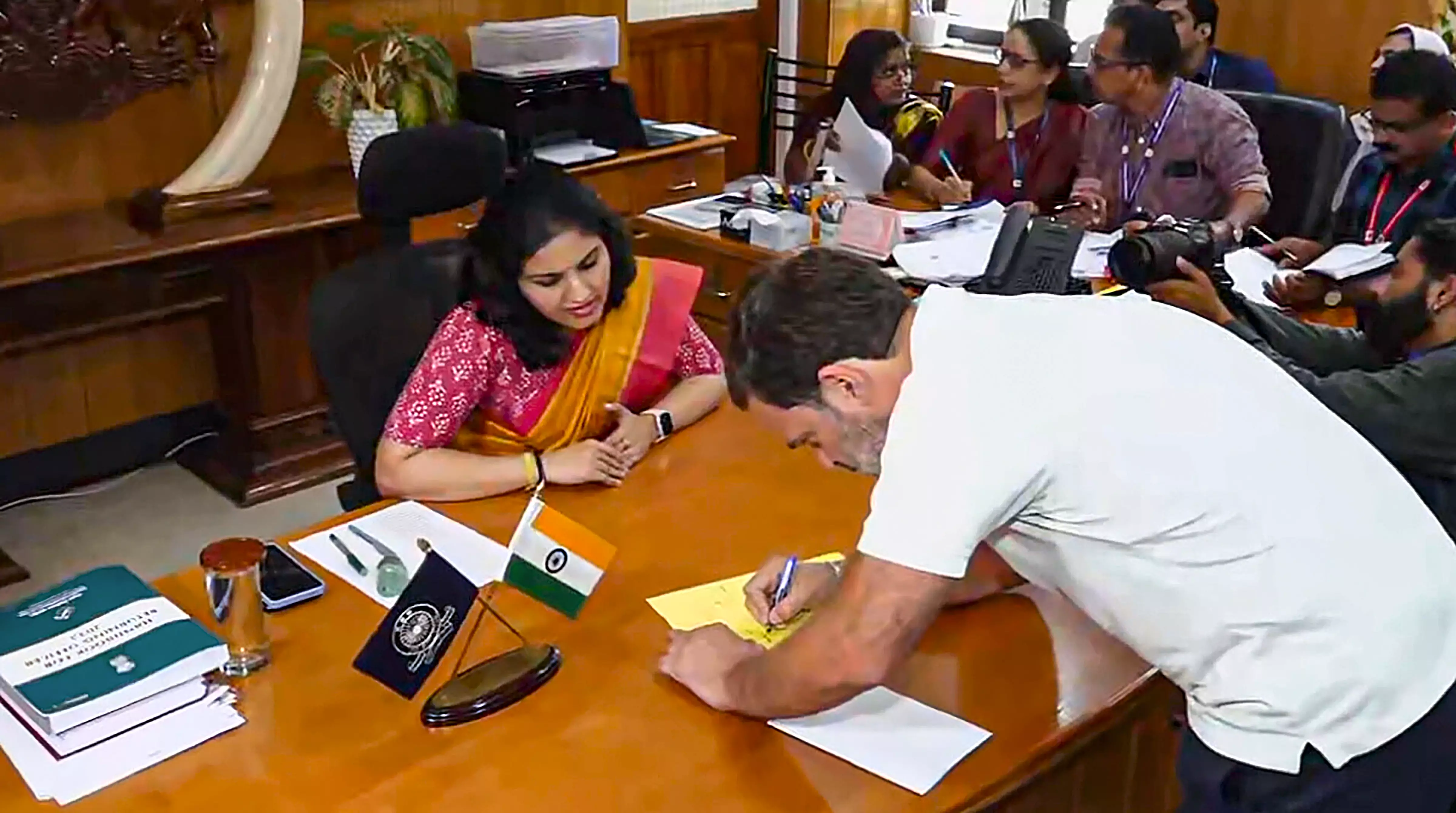 Rahul Gandhi submits nomination papers for Keralas Wayanad LS seat