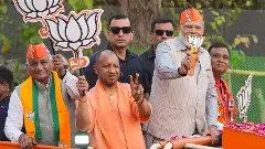 PM Modi conducts roadshow in Ghaziabad; UP CM Yogi Adiyanath attends