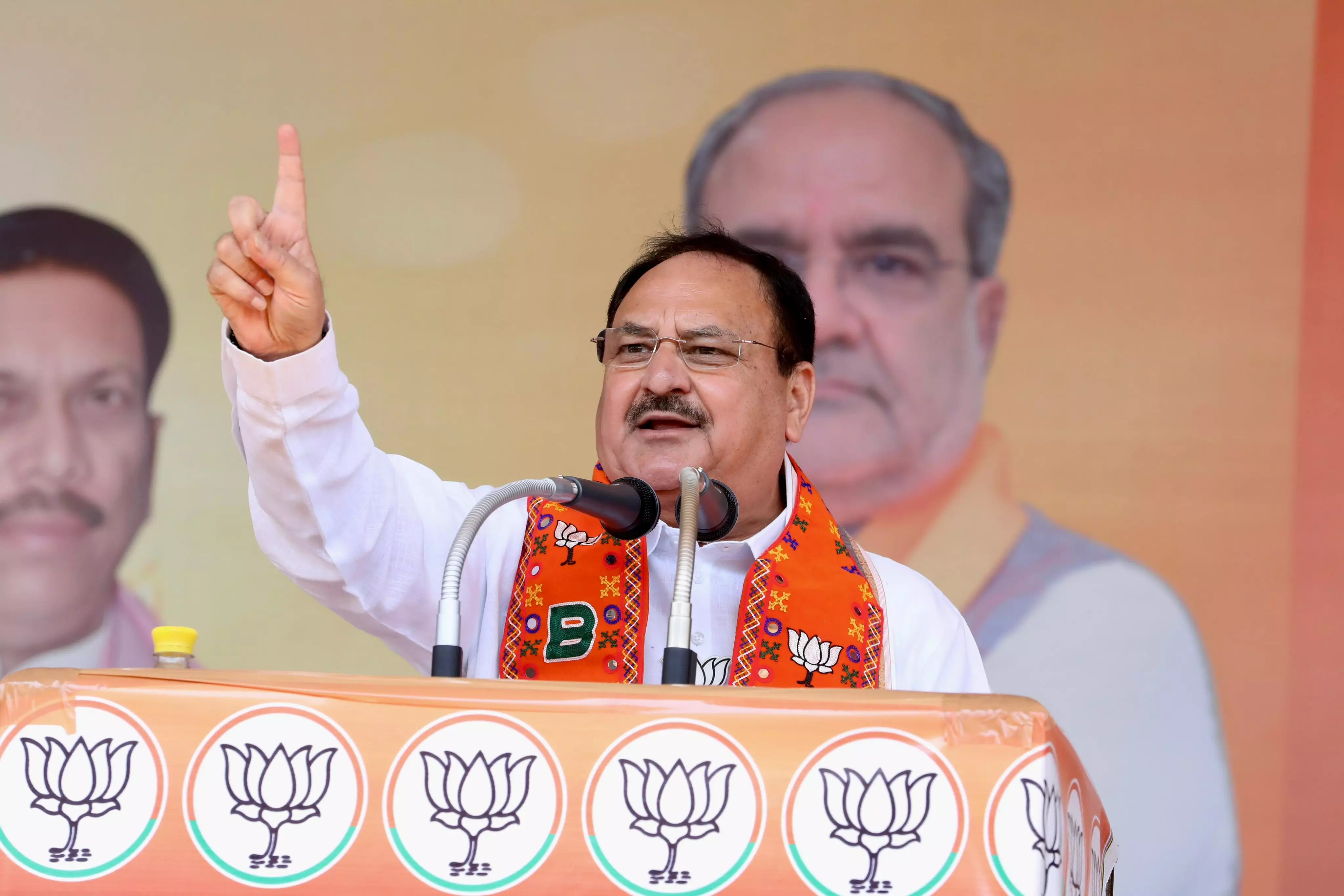 BJP chief Nadda accuses Congress of committing scams in all three worlds