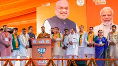 Bad weather forces Amit Shah to skip Noida; phone speech played at poll rally