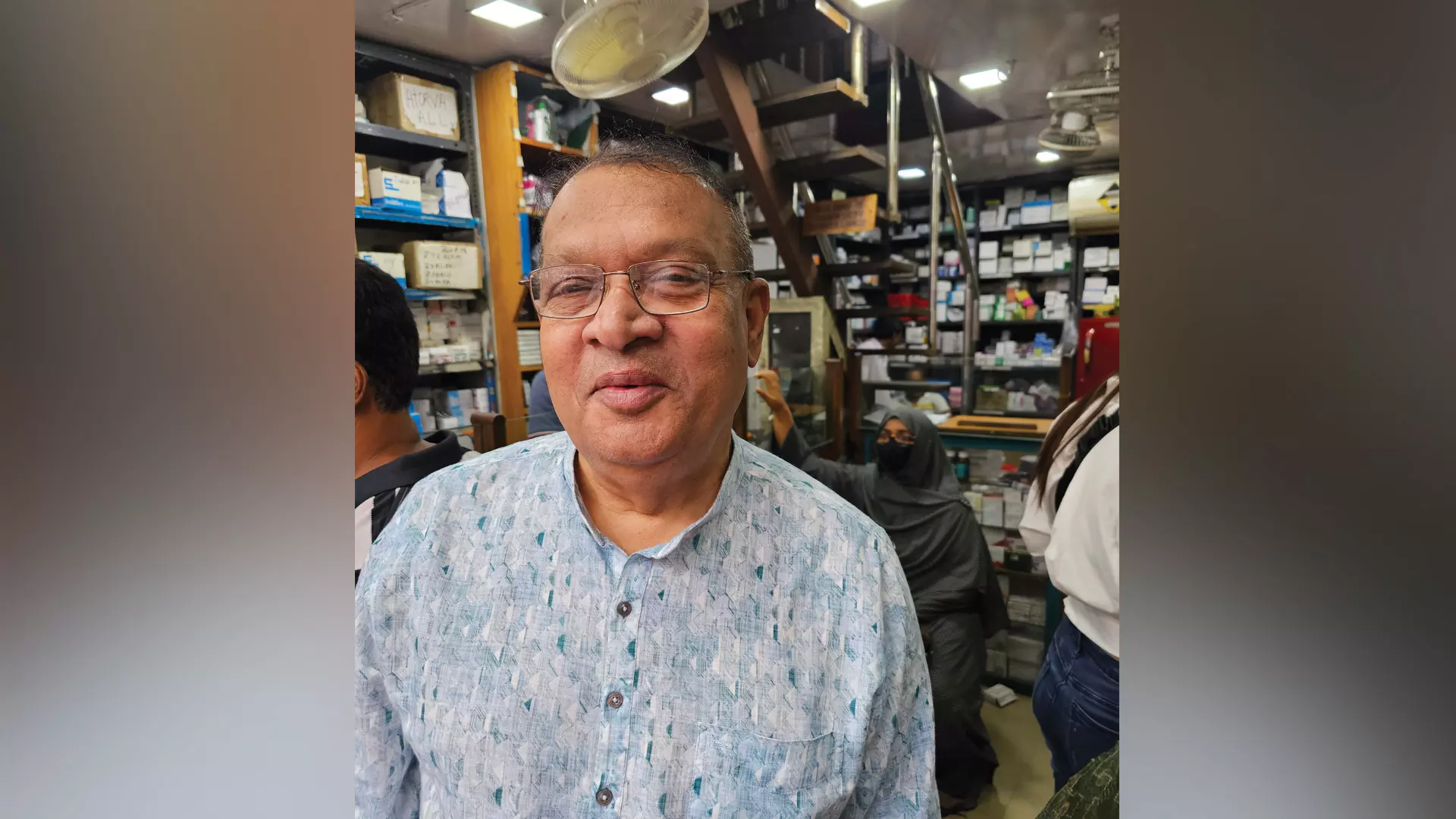 Former Bangladesh lawmaker Mir Mostaque Ahmed Robi shopping in Kolkatas New Market.