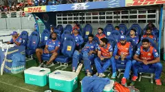 Mumbai Indians dugout