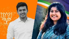 Tejasvi Surya and Soumya Reddy