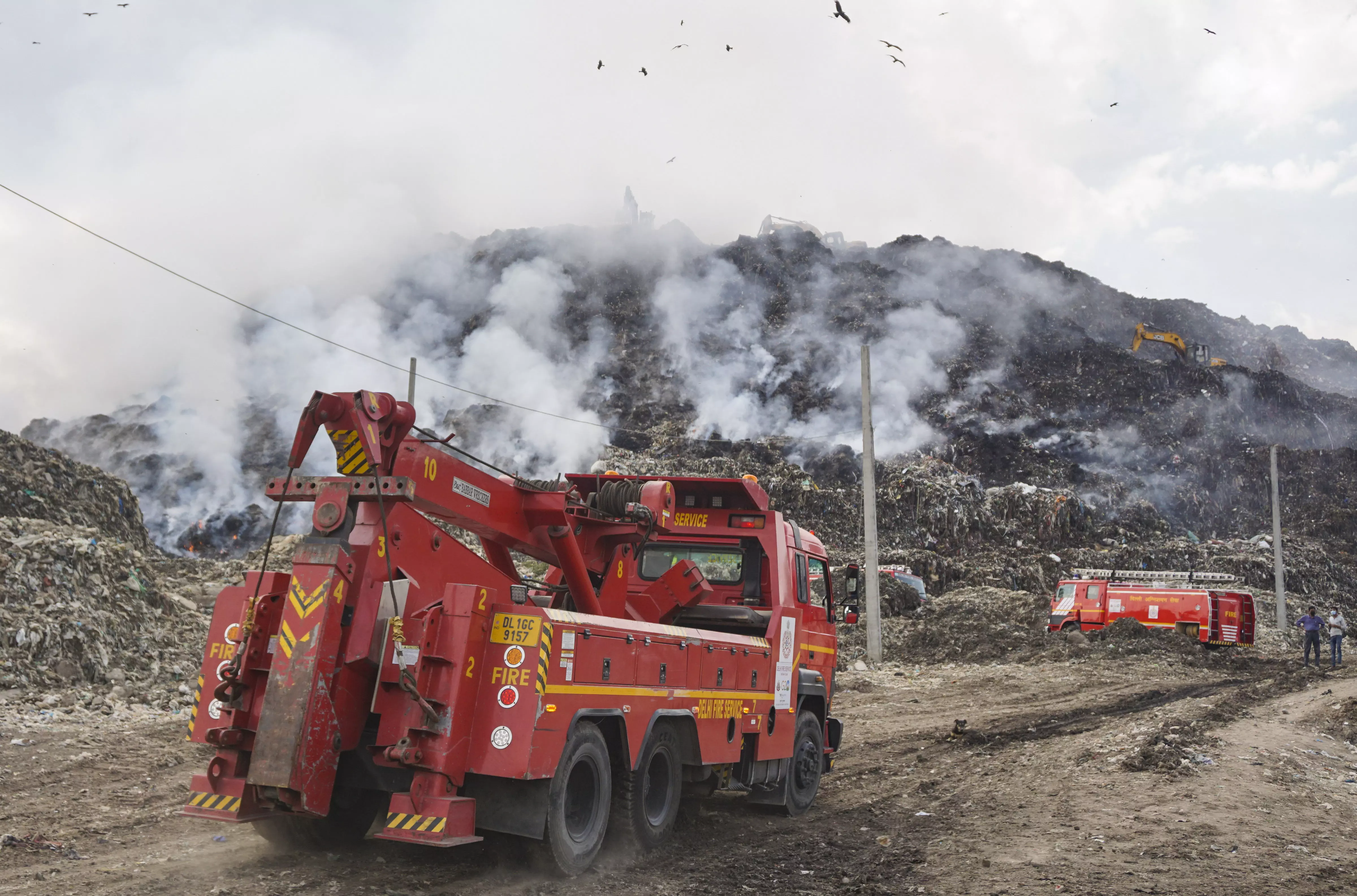 Delhi police file FIR after massive fire at Ghazipur landfill site