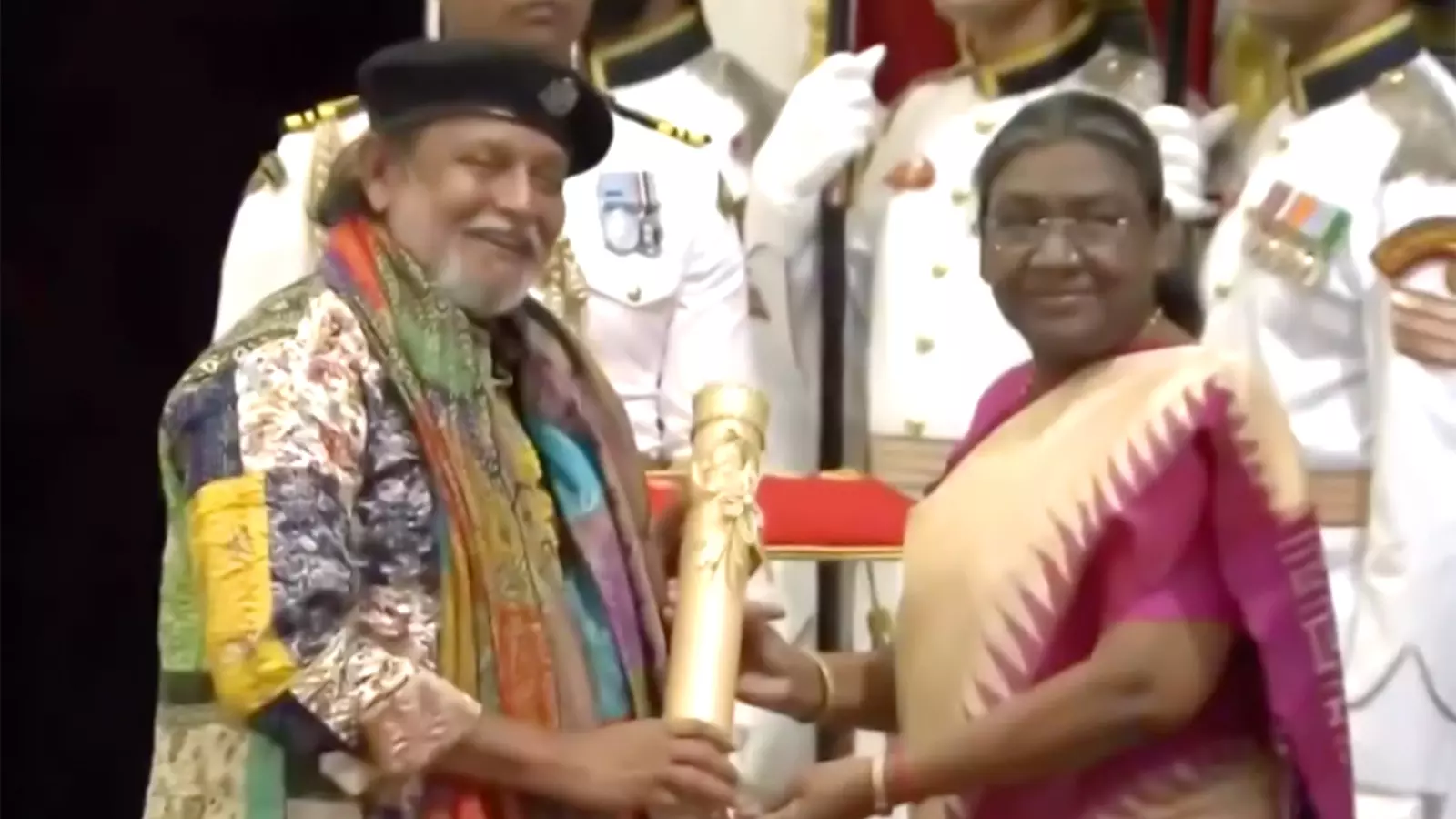 Actor Mithun Chakraborty and singer Usha Uthup conferred Padma awards