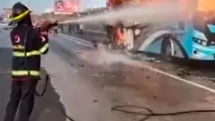 Andhra Pradesh: Six  killed after bus catches fire in Palnadu district