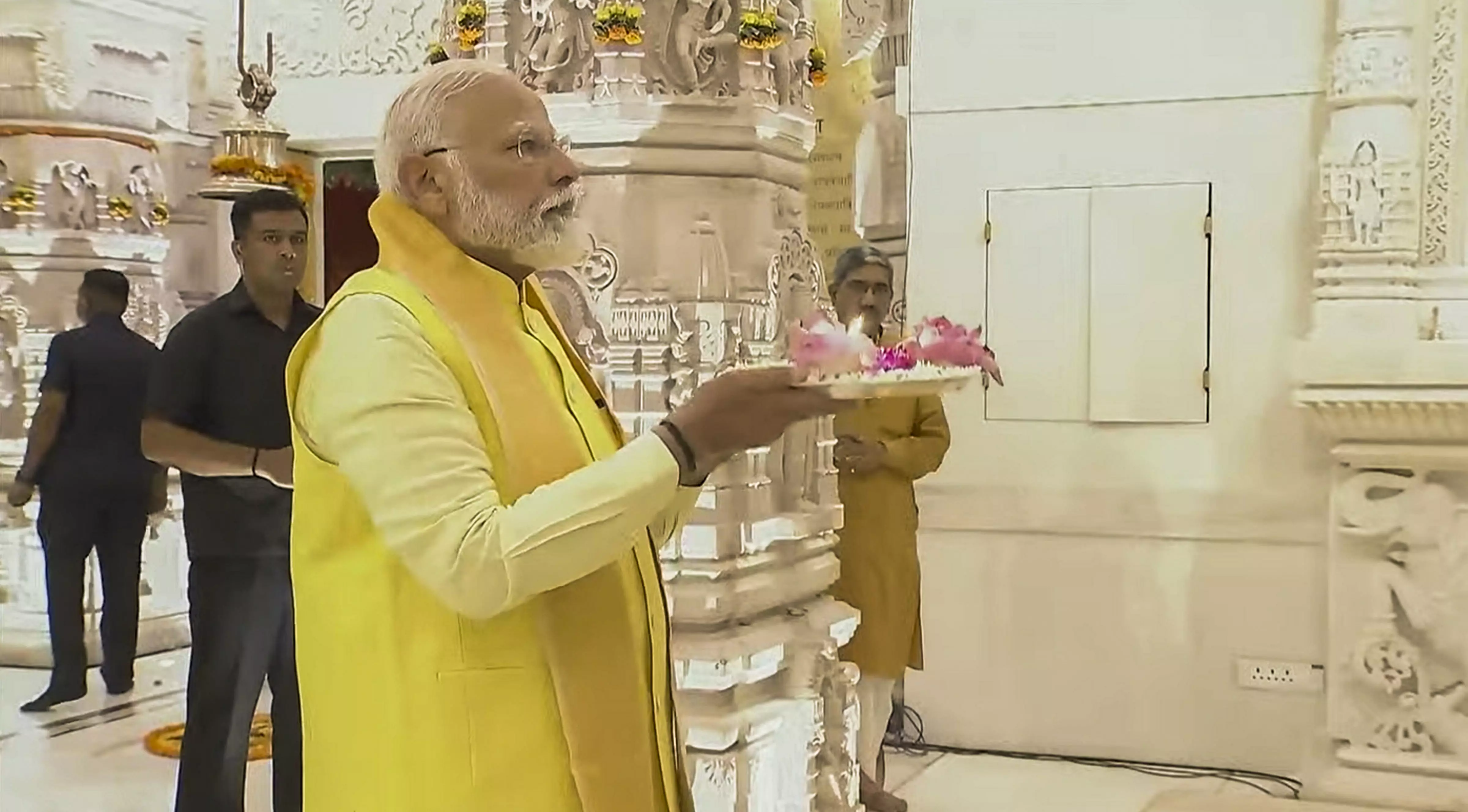 PM Modi visits Ram temple in Ayodhya, offers prayers