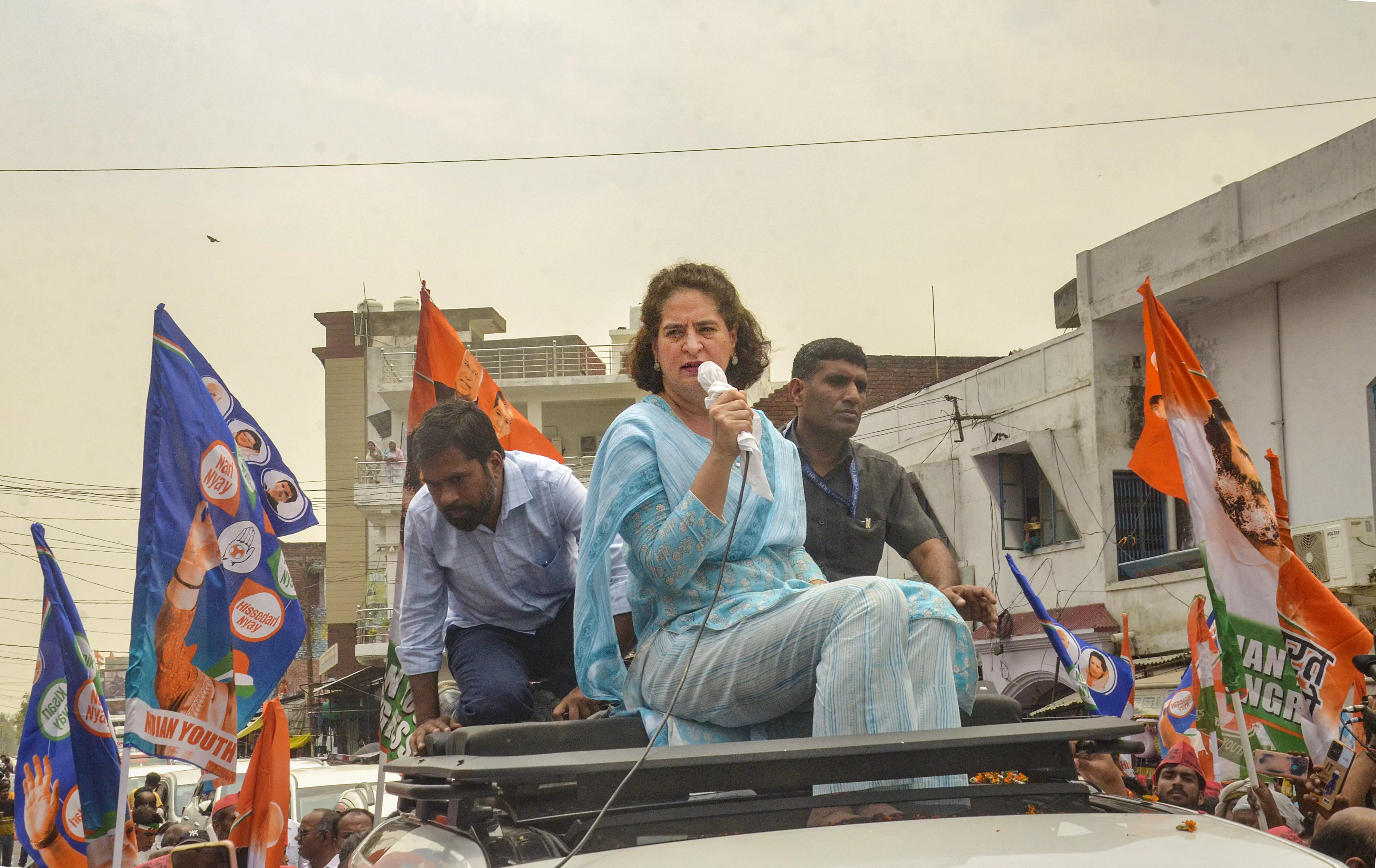 Rahul exposes Adani, Ambani every day; BJP busy spreading lies: Priyanka slams Modi