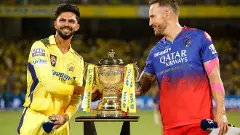 Captains Ruturaj Gaikwad (CSK, left) and Faf du Plessis (RCB)