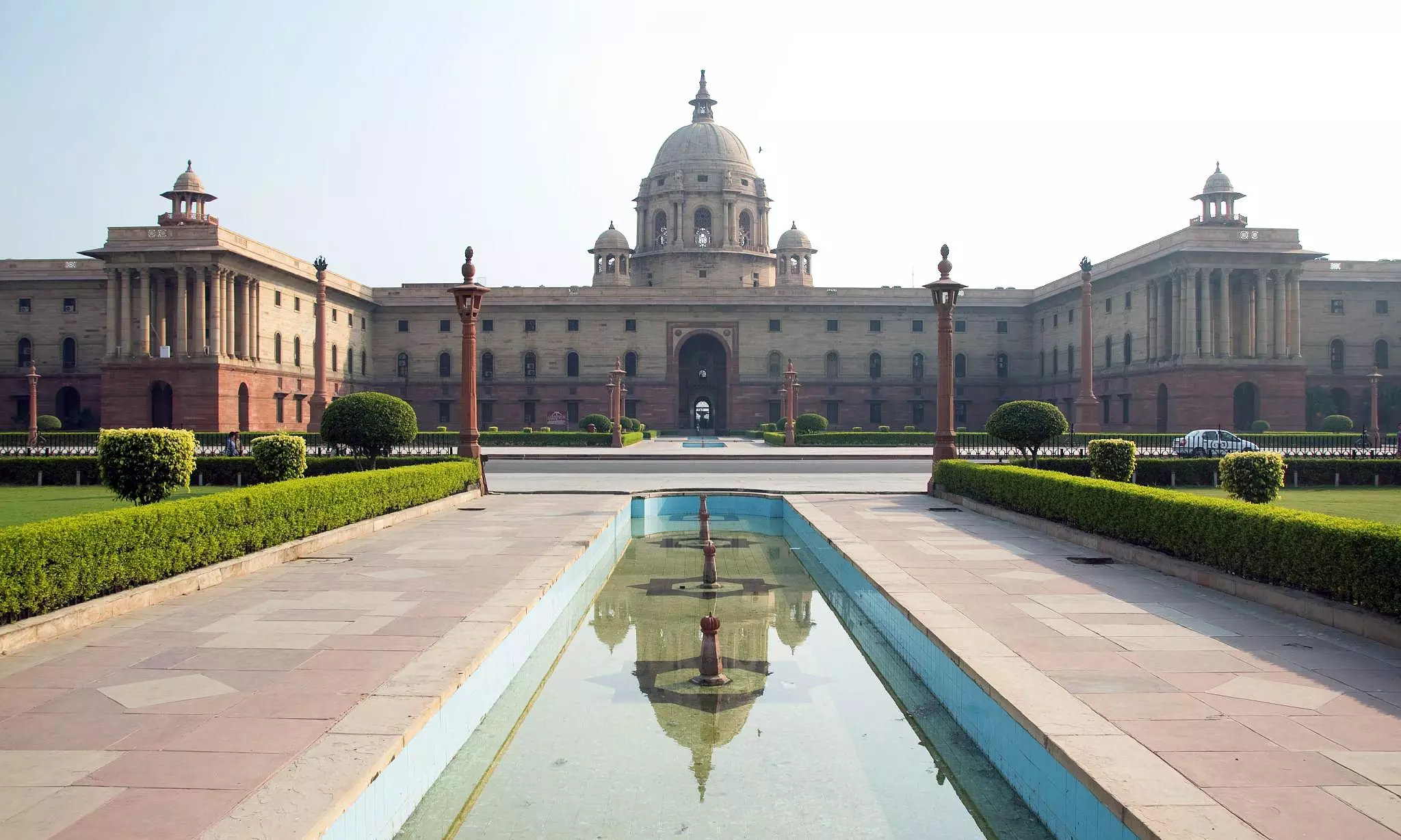 Security officials conduct searches following bomb threat email to North Block